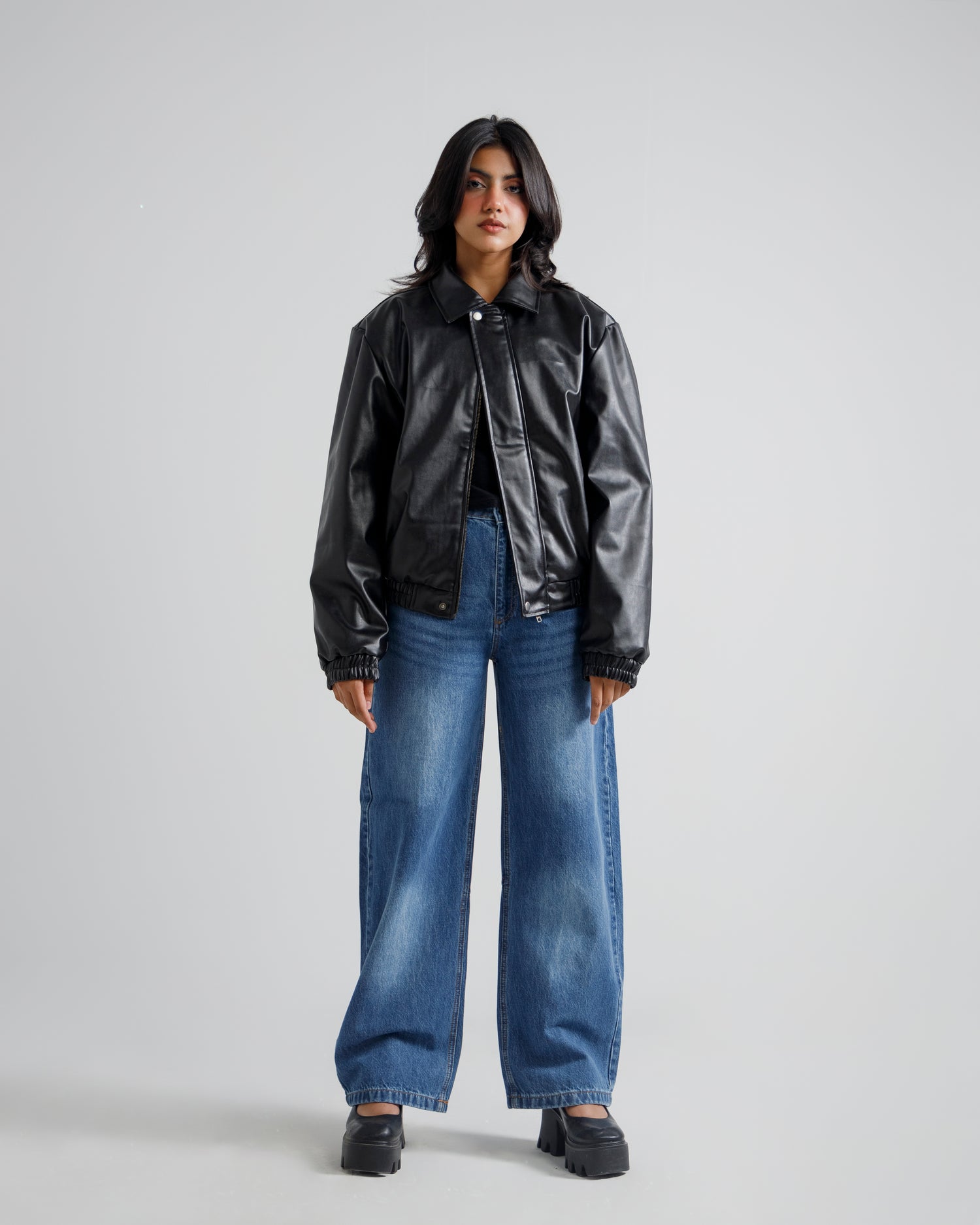 Cropped Harringon Jacket (blavk)