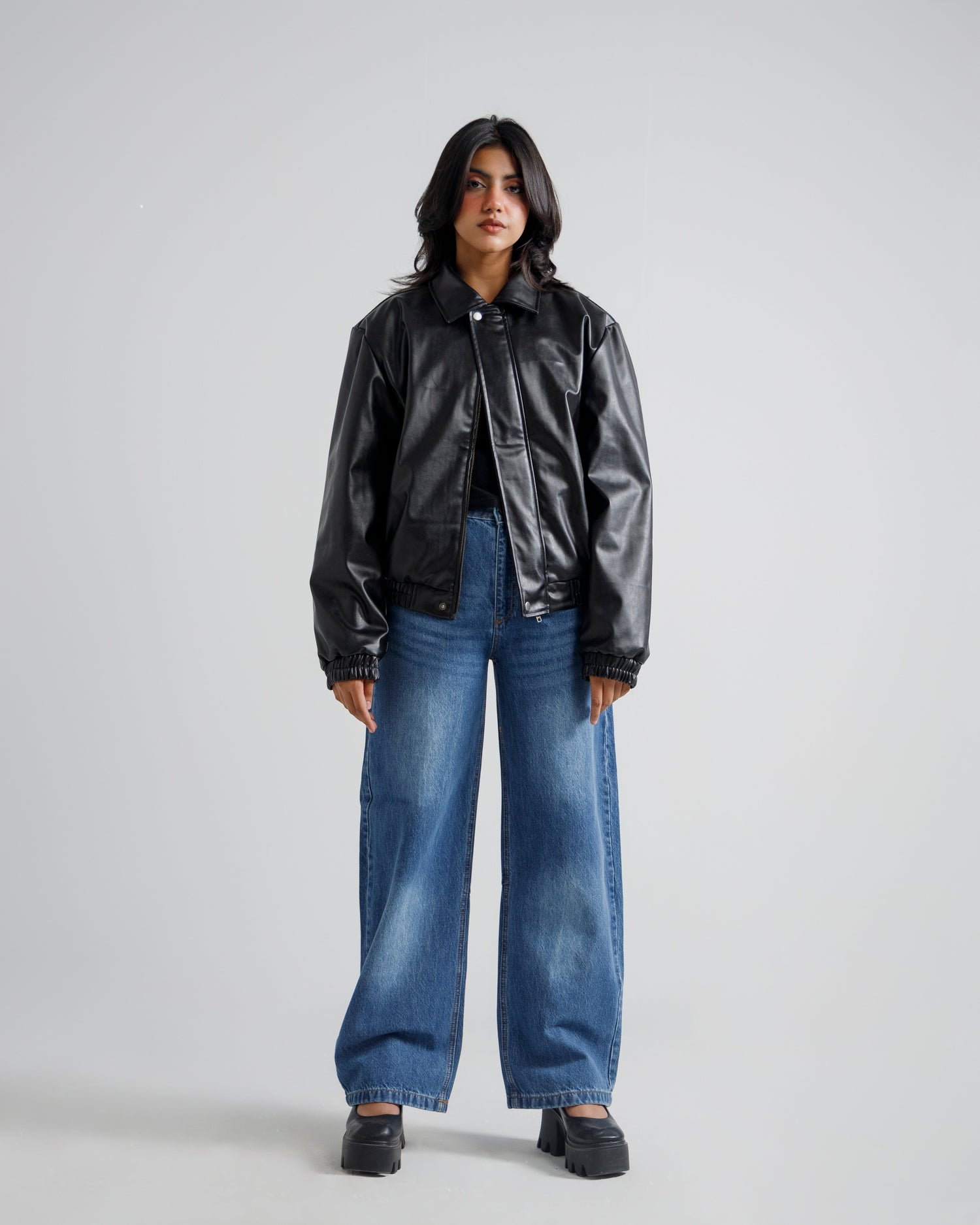 Cropped Harringon Jacket (blavk)