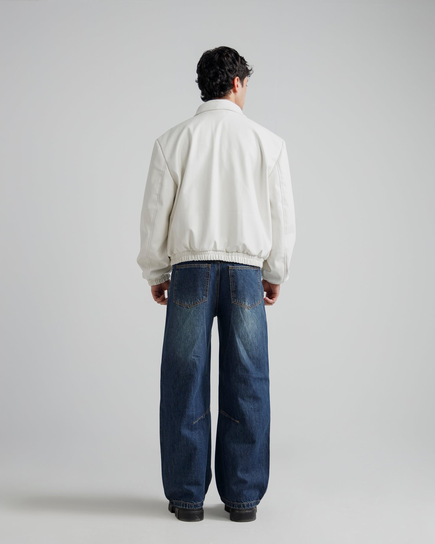 Cropped Harringon Jacket (white)