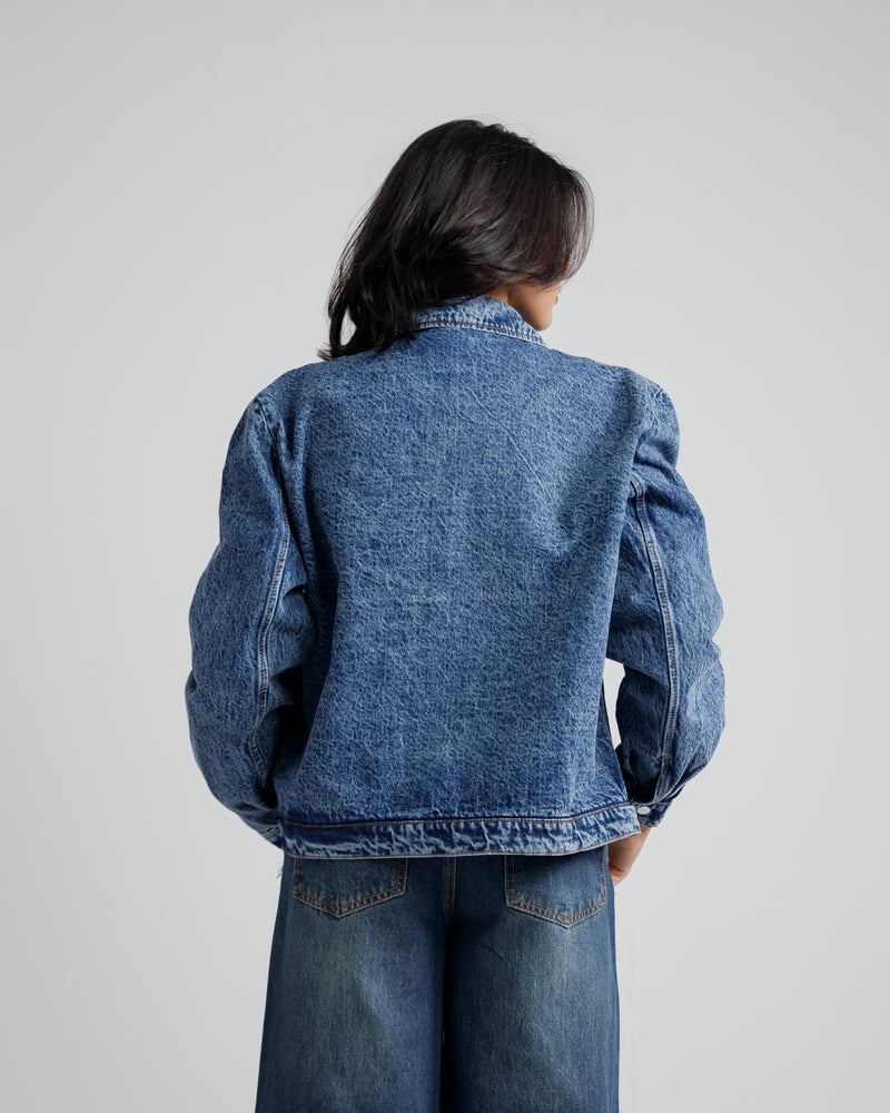 Blues Acid-Wash Denim Jacket